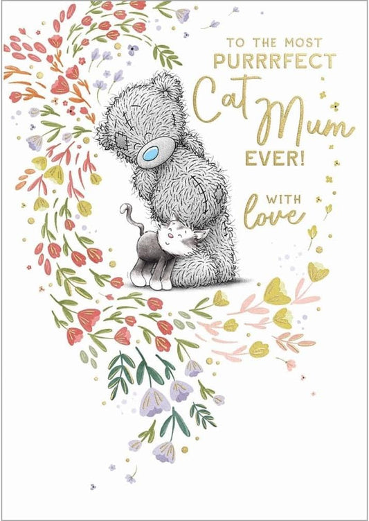 Bear and Flowers From The Cat Mother's Day Card