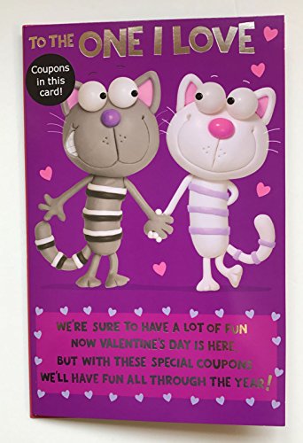 To The One I Love Cute Cartoons Design Valentine's Day Card 