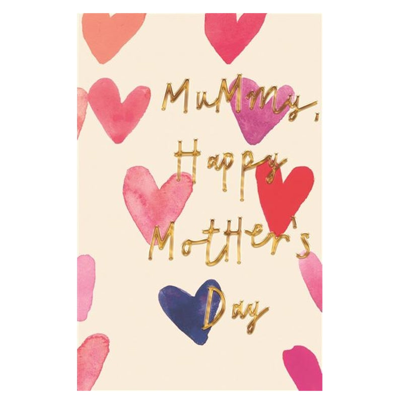 Mummy Hearts Pattern Pop Mother's Day Card
