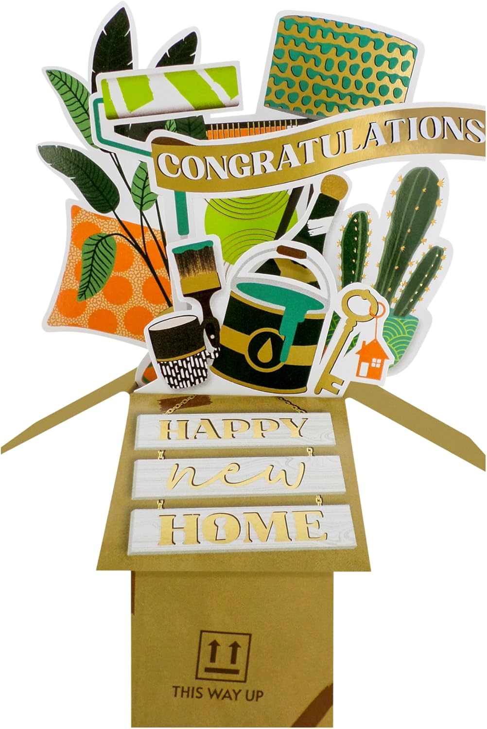 Congratulations Happy New Home Pop Up Greeting Card