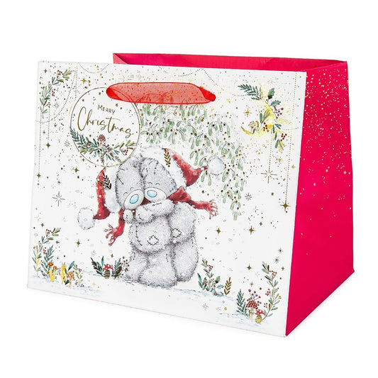 Bears Hugging Medium Christmas Gift Bag