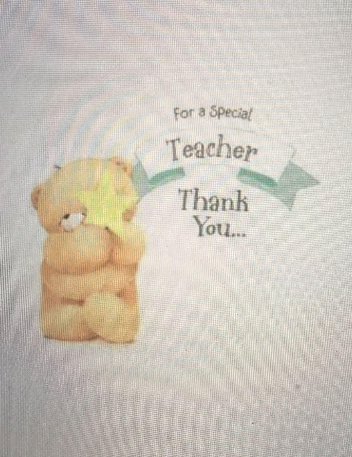 Thank You Teacher, Thank you teacher card 