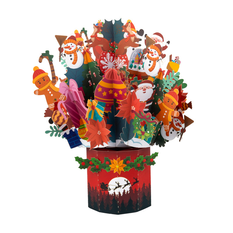 Joyful Gathering Merry & Bright 3D Pop Up Christmas Card