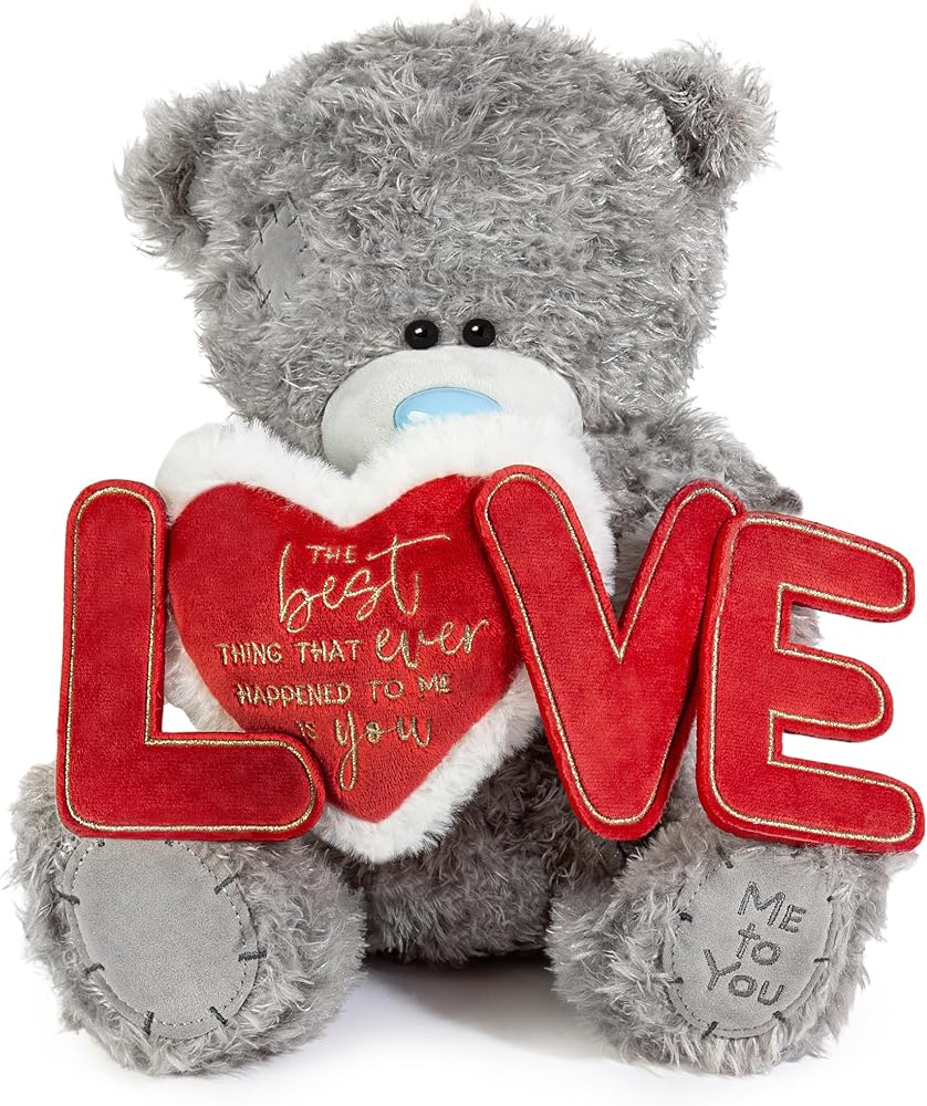 Me To You Tatty Teddy 27cm Large Bear With 'Love' Banner Official Valentine's Day Collection