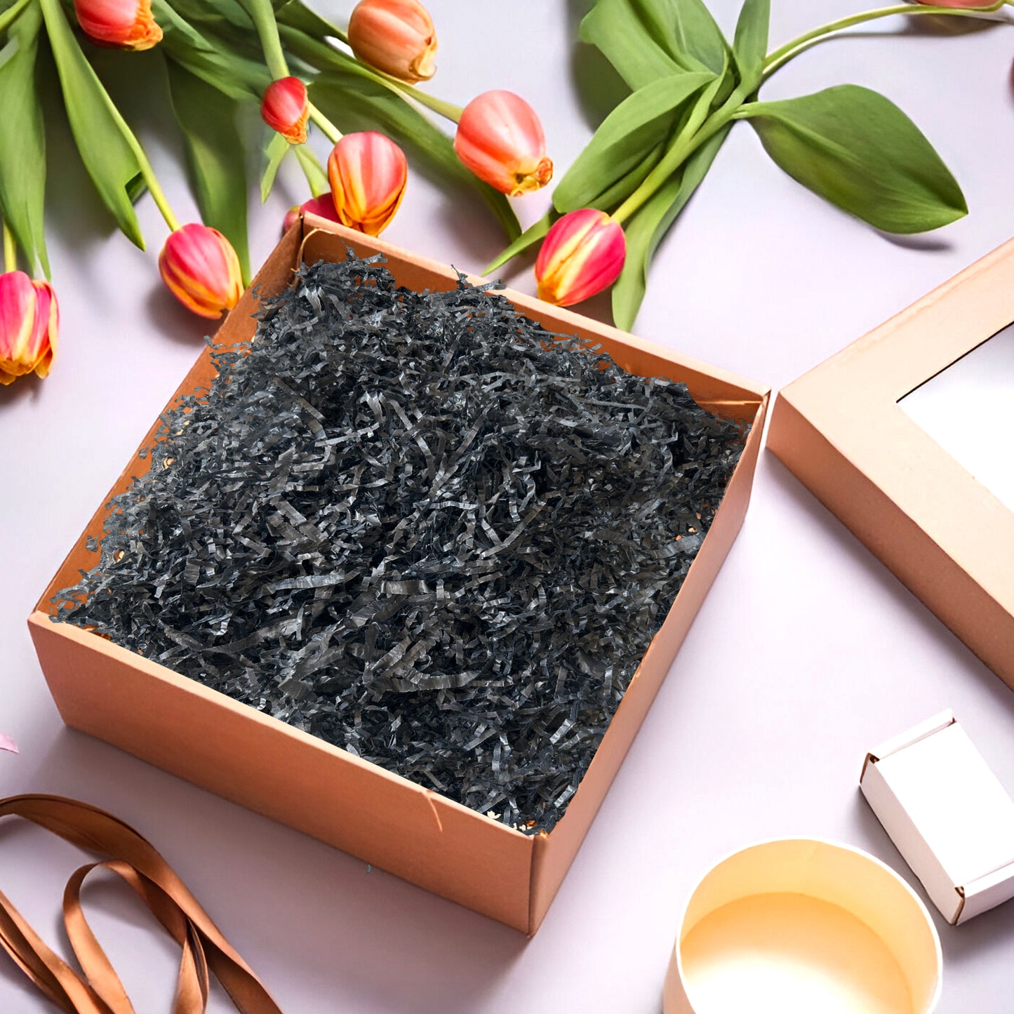 10 Boxes of Black Tissue Shred 1kg - Total 10kg