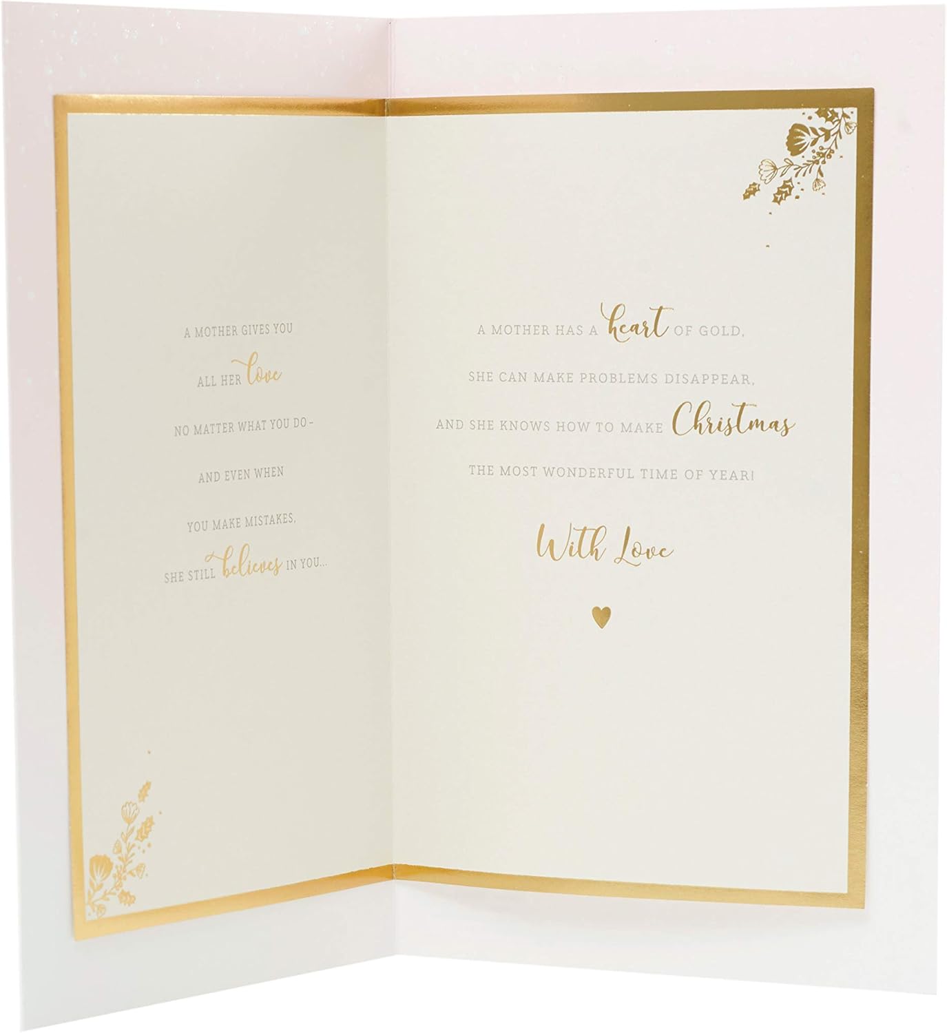 Mother Christmas Card Traditional Nice Words 