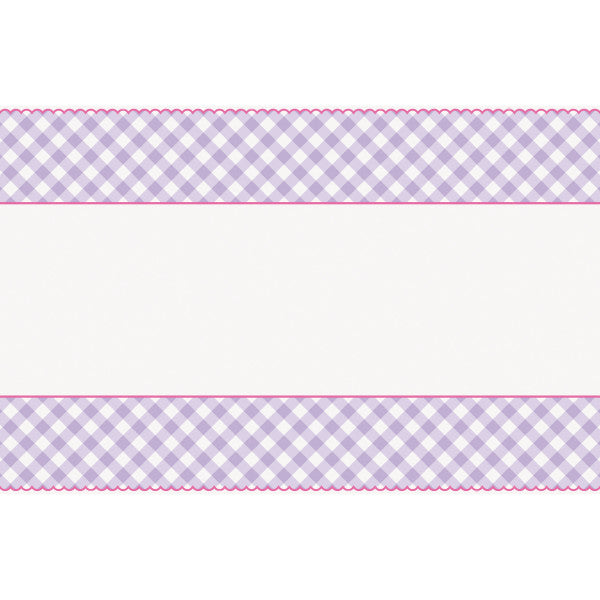 54" x 84" Pastel Gingham Rectangular Plastic Table Cover