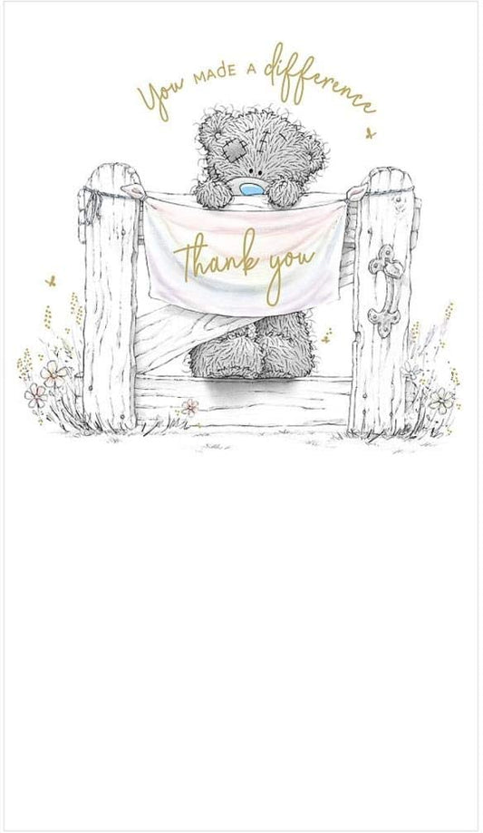Me To You Bear Bear Hanging Banner Thank You Card