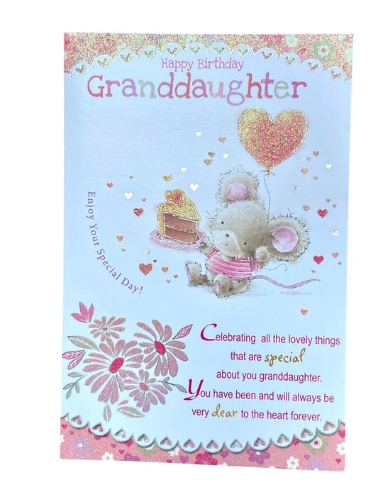 Granddaughter Birthday Sentimental Verse Card