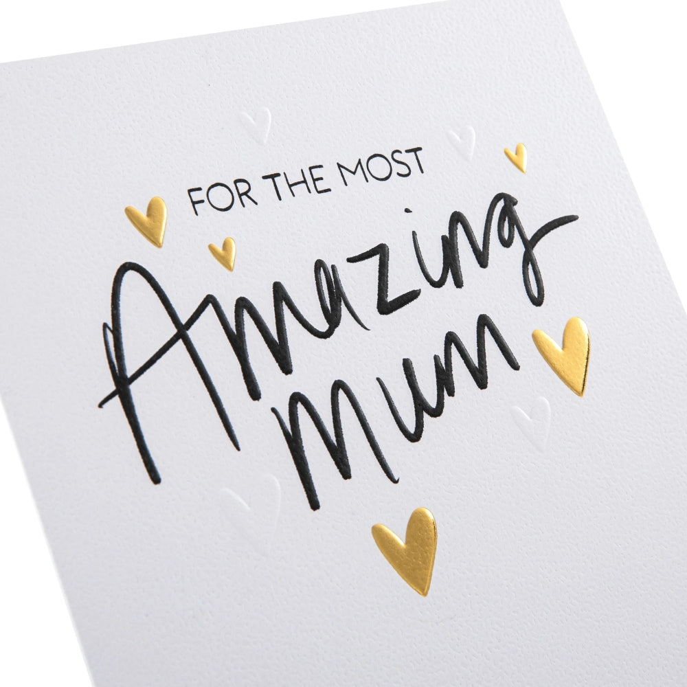 Typography Design Amazing Mum Birthday Card