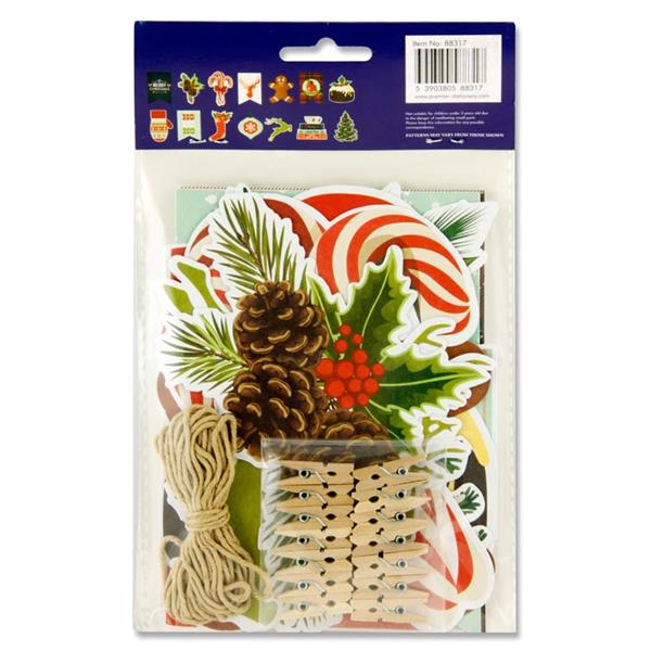 Pack of 14 Pieces Create Your Own Flag Christmas Bunting Set by Icon Craft