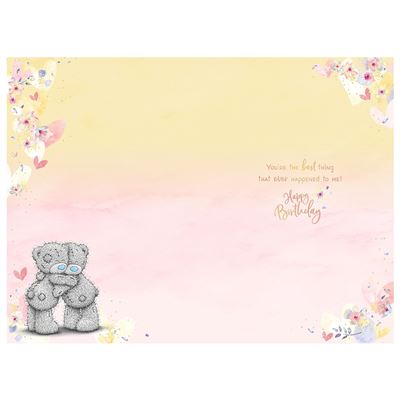 Bears With Single Flower Girlfriend Birthday Card