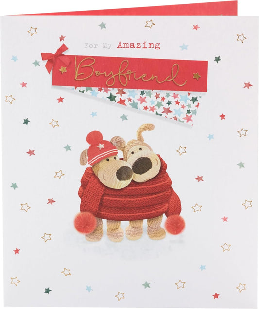 Boyfriend Christmas Card Boofle Cute Design 