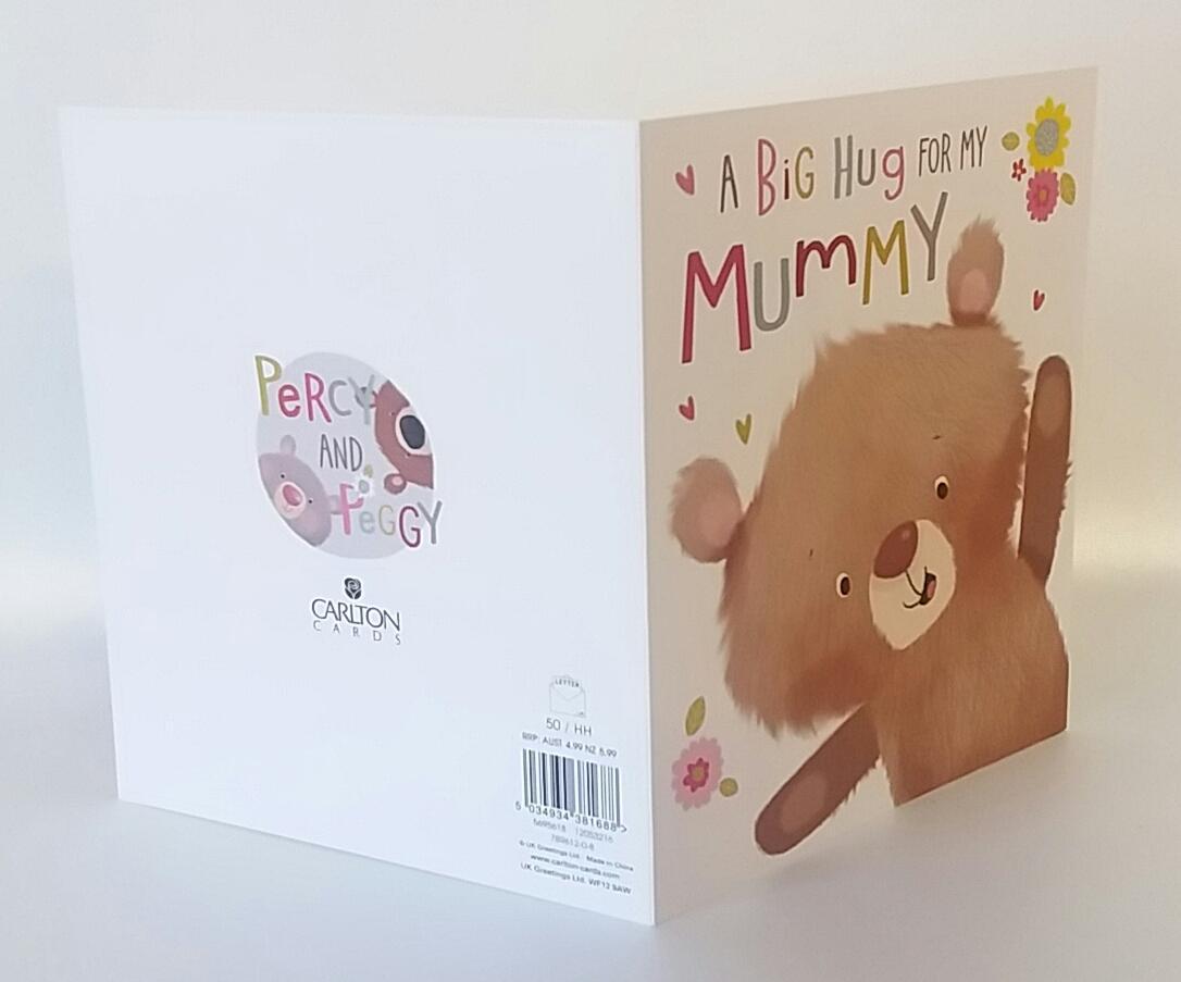 Cute Big Bear Hugs Mummy Mother's Day Card