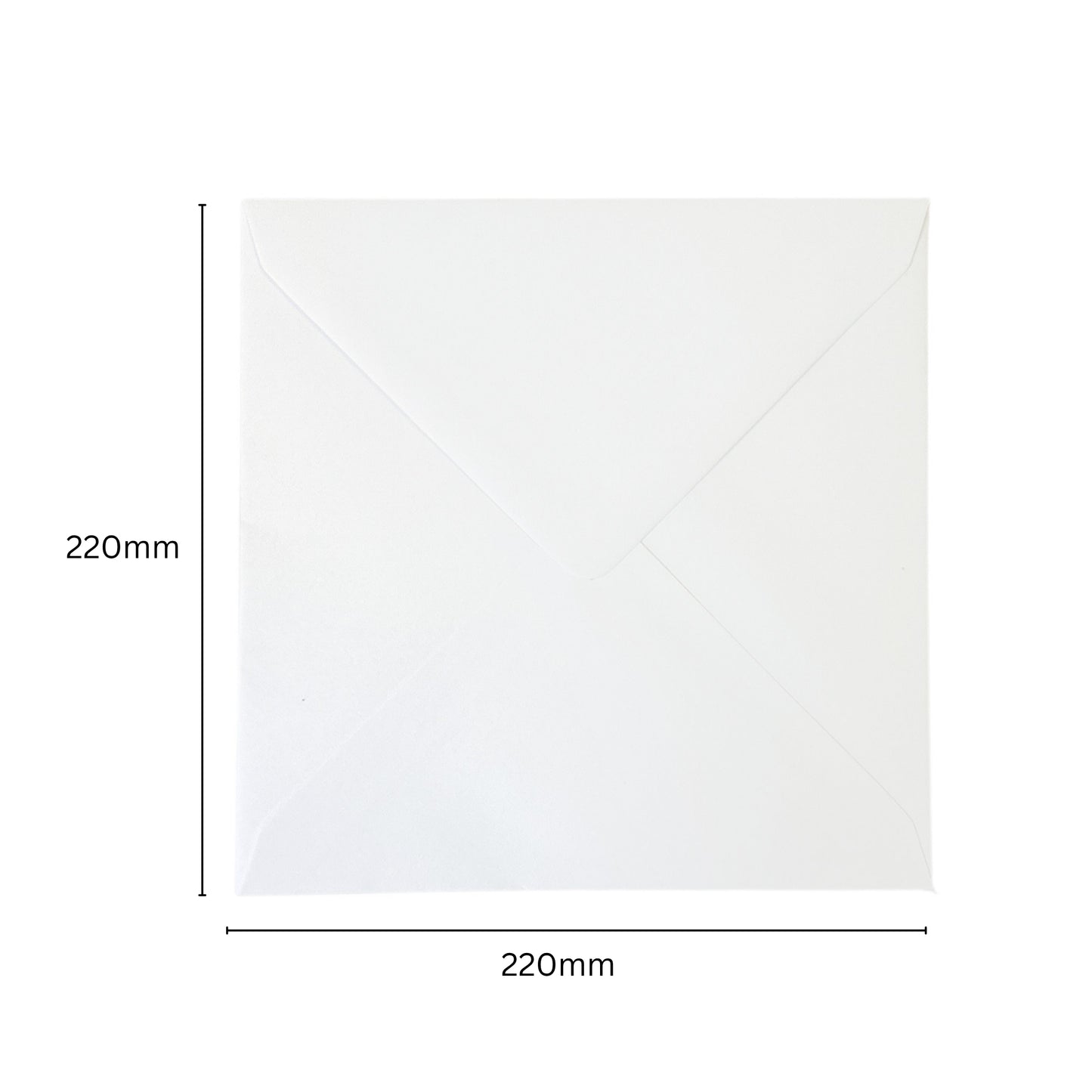 Pack of 50 White 100gsm 220x220mm Gummed Envelopes
