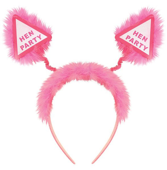 Hen Party Head Bopper Pink with Fur