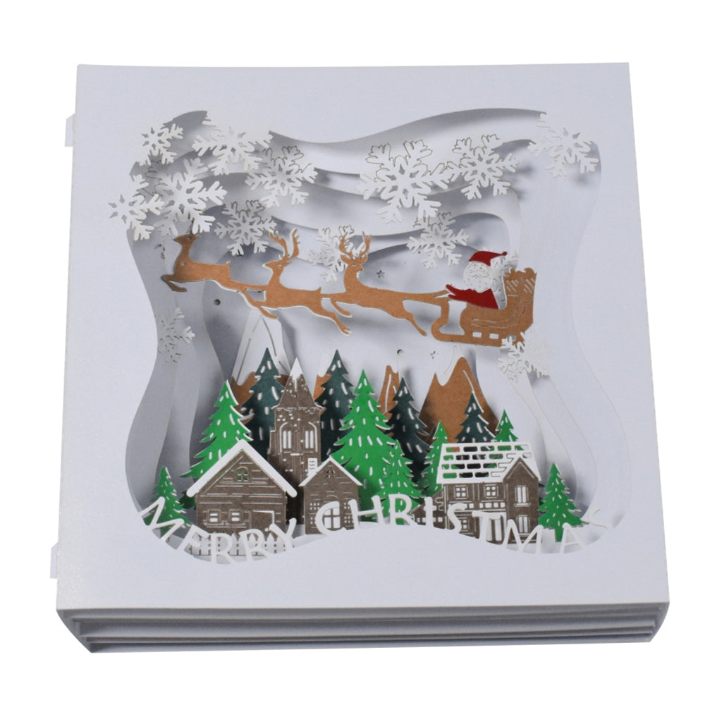 Snowy Village Charm 3D Pop Up Christmas Card