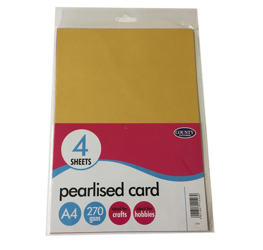 4 A4 Pearlised Card Pack 270gsm