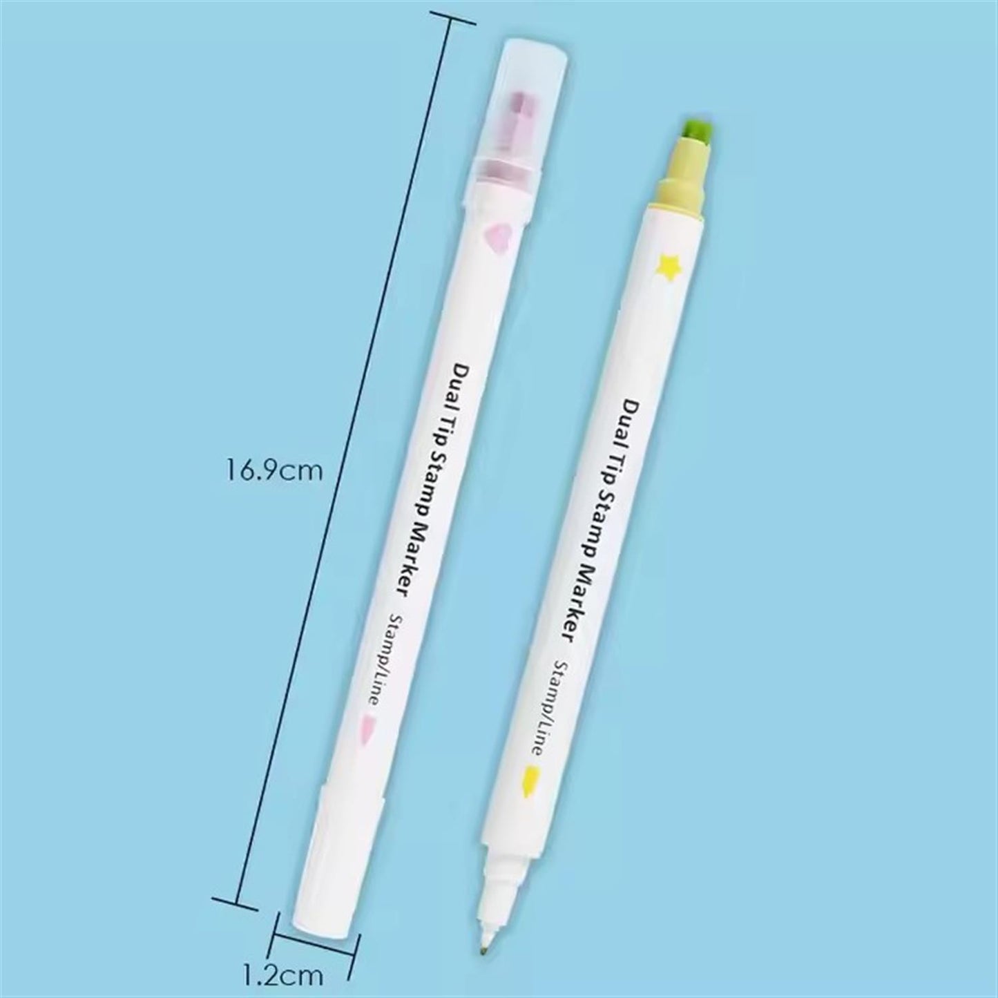 Pack of 6 Dual Tip Stamp Markers