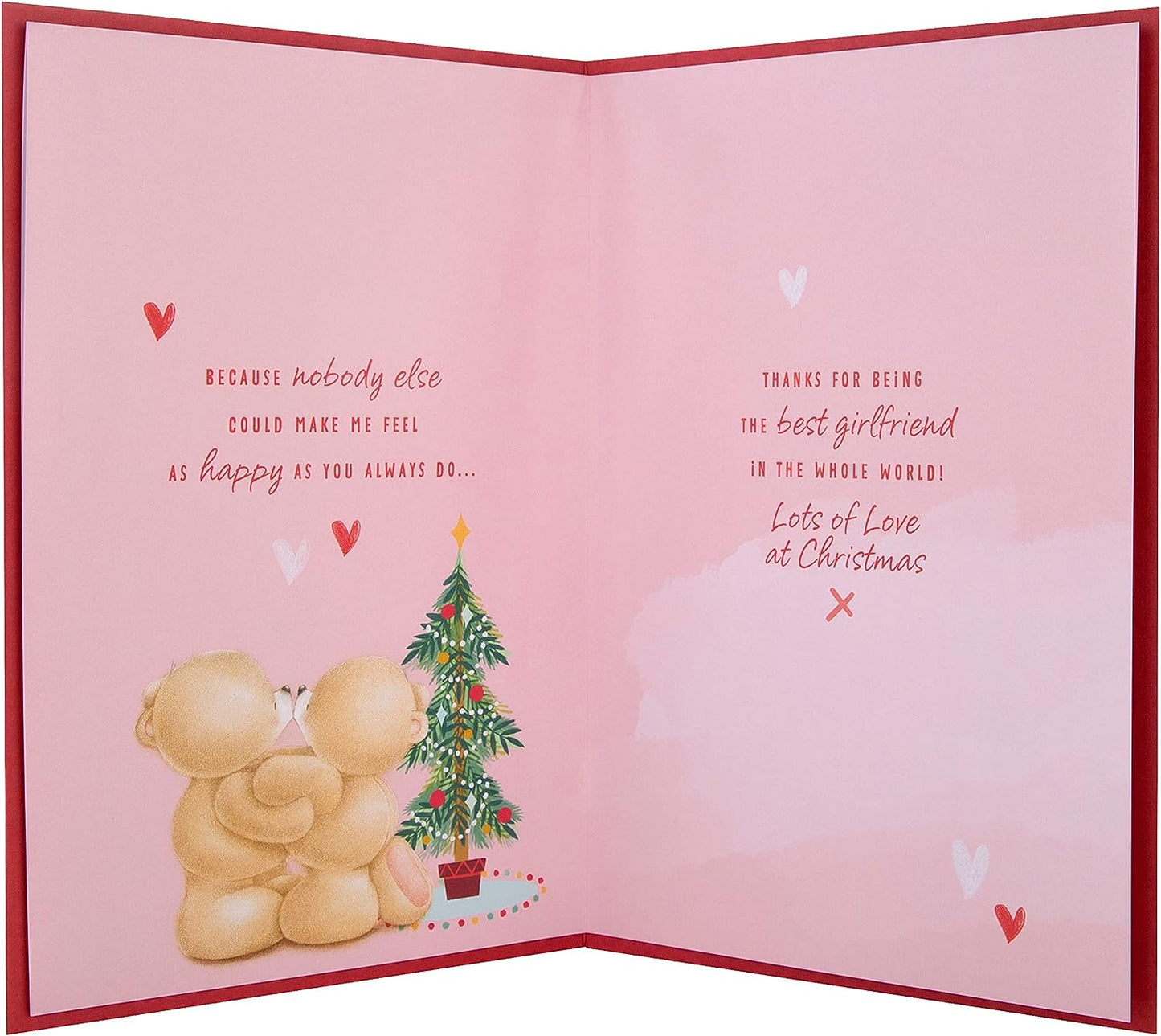 Cute Forever Friends with Hearts Design For Girlfriend Boxed Christmas Card