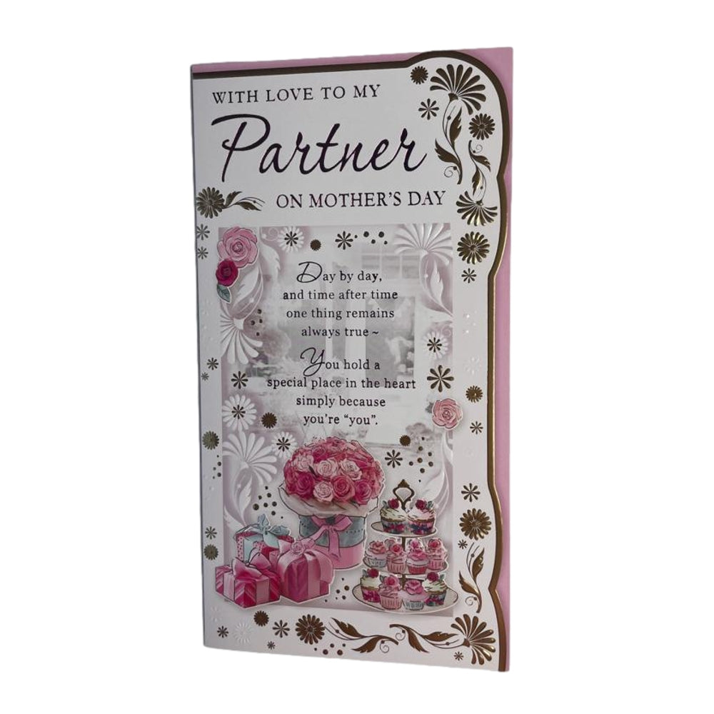 To My Partner Cupcakes And Gifts Design Mother's Day Card