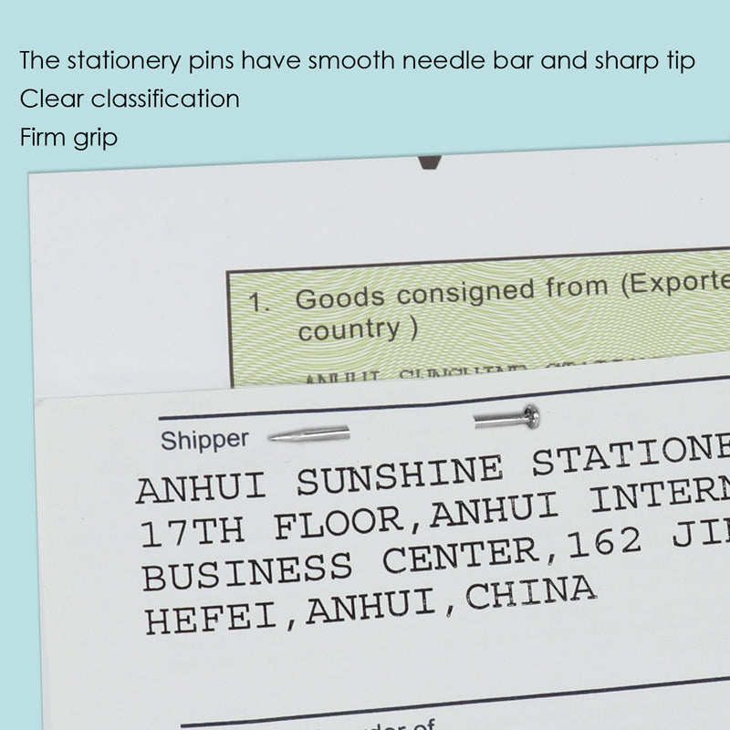 Bulk Pack of 4440 26mm Nickel Office Pins (500g)