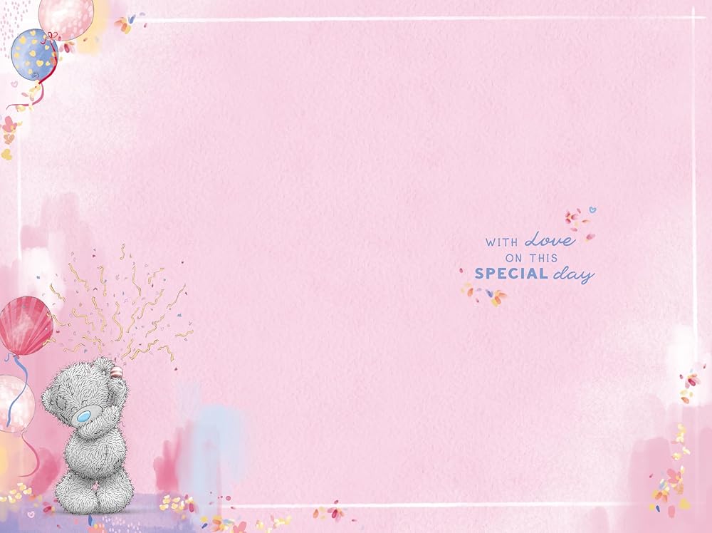 Bear Wrapped In Bunting Embellished 30th Birthday Card