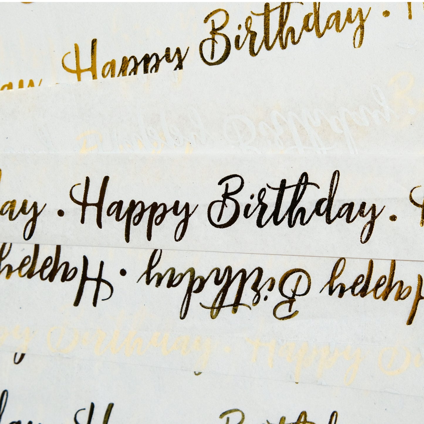 12 x Pack of 10 Happy Birthday Script Luxury Gold Metallic Plastic-Free 18gsm Tissue Paper Sheets 50x70cm - Patterned Tissue Paper for Xmas, New Year, Party, Wedding, Birthday Packing Present Gift Box DIY Art Crafts