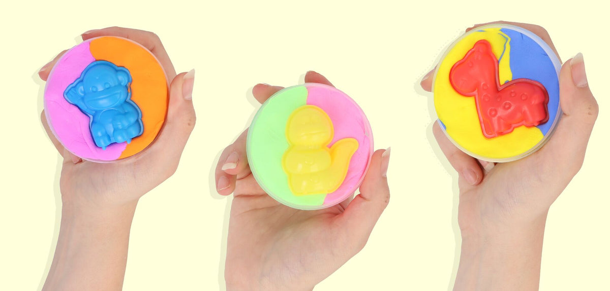Pack of 3 Bouncing Putty Capsules with Animal Mould (7cm)