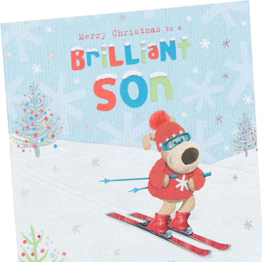 Boofle Skiing Son Christmas Card
