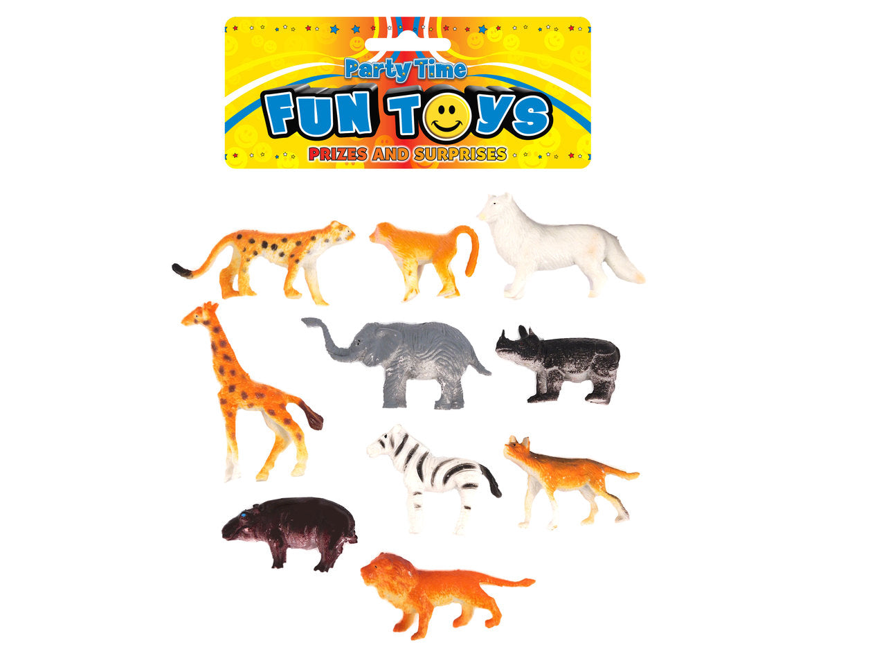 10 Assorted Mini Jungle Animal Figures