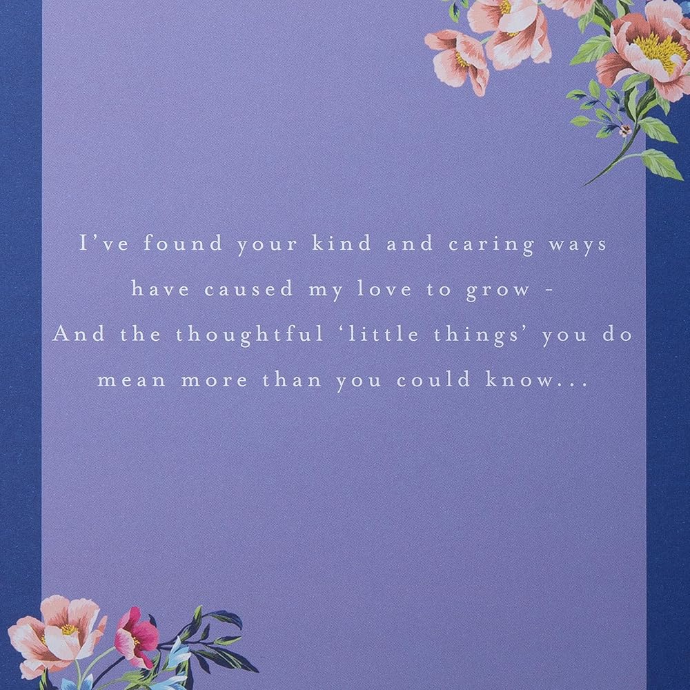 Pink Traditional Floral Design with Heartfelt Verse Wife Birthday Card