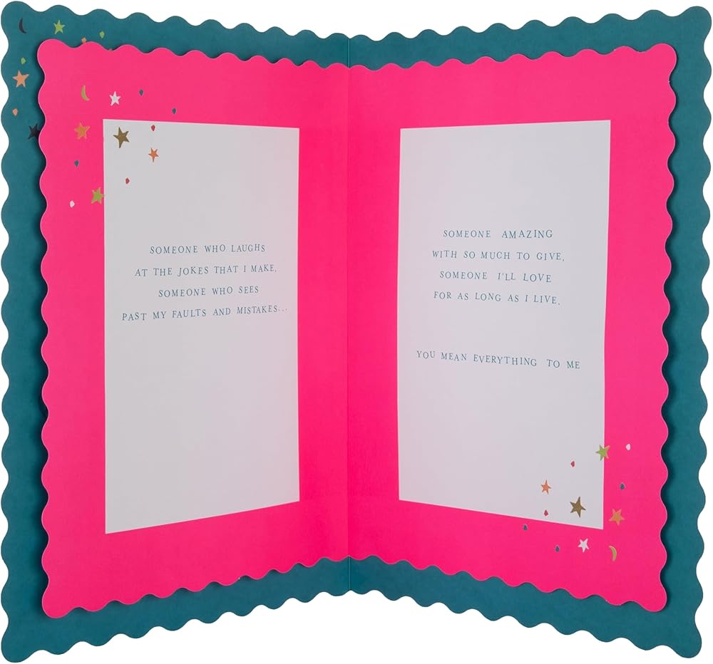 Traditional Graphic Heart Luxury Boxed Wife Birthday Anniversary Card