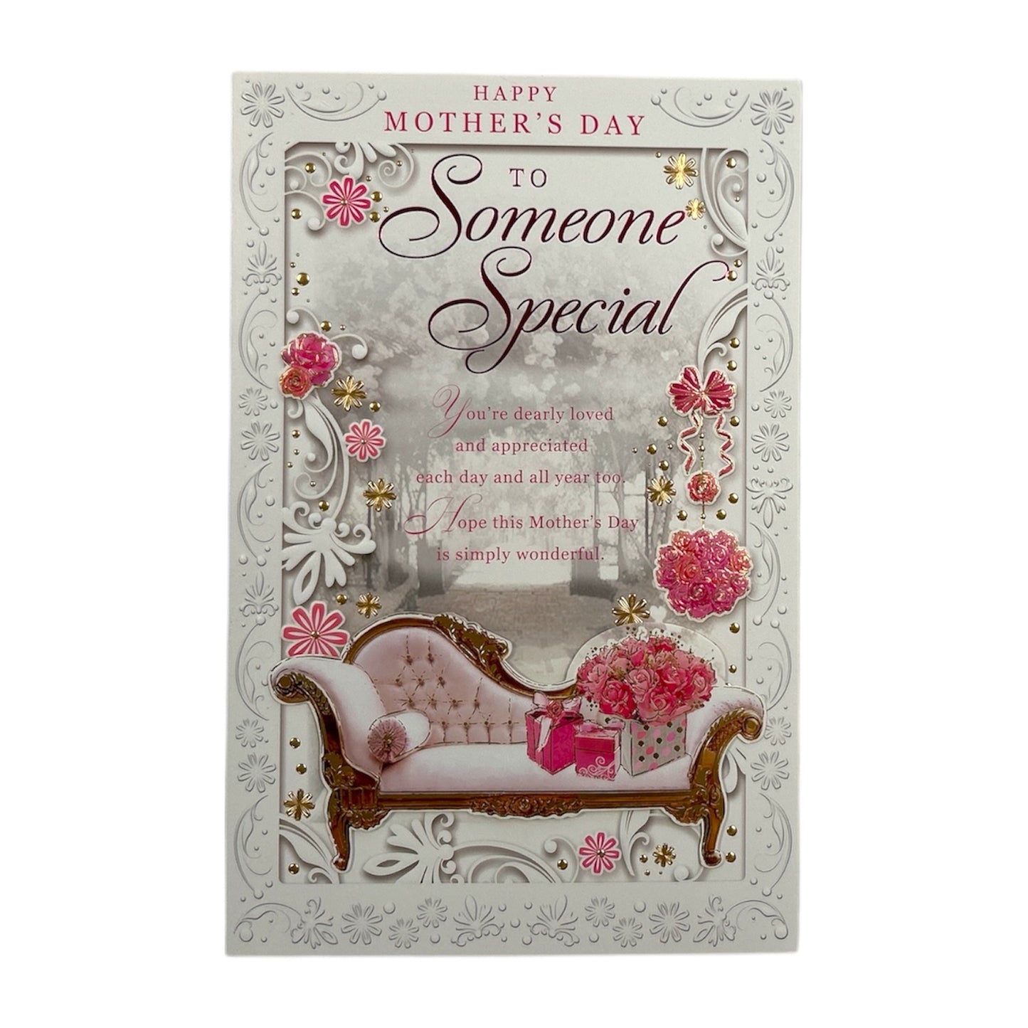 Happy Mother's Day To Someone Special Foil Printed Sofa Design Card