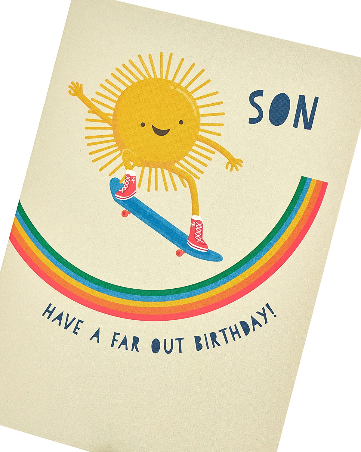Sun Skateboarding Design Son Birthday Card 