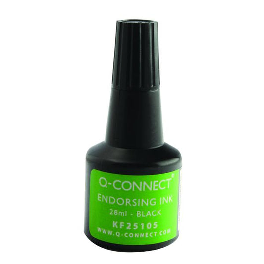 Pack of 10 28ml Black Endorsing Ink Bottles