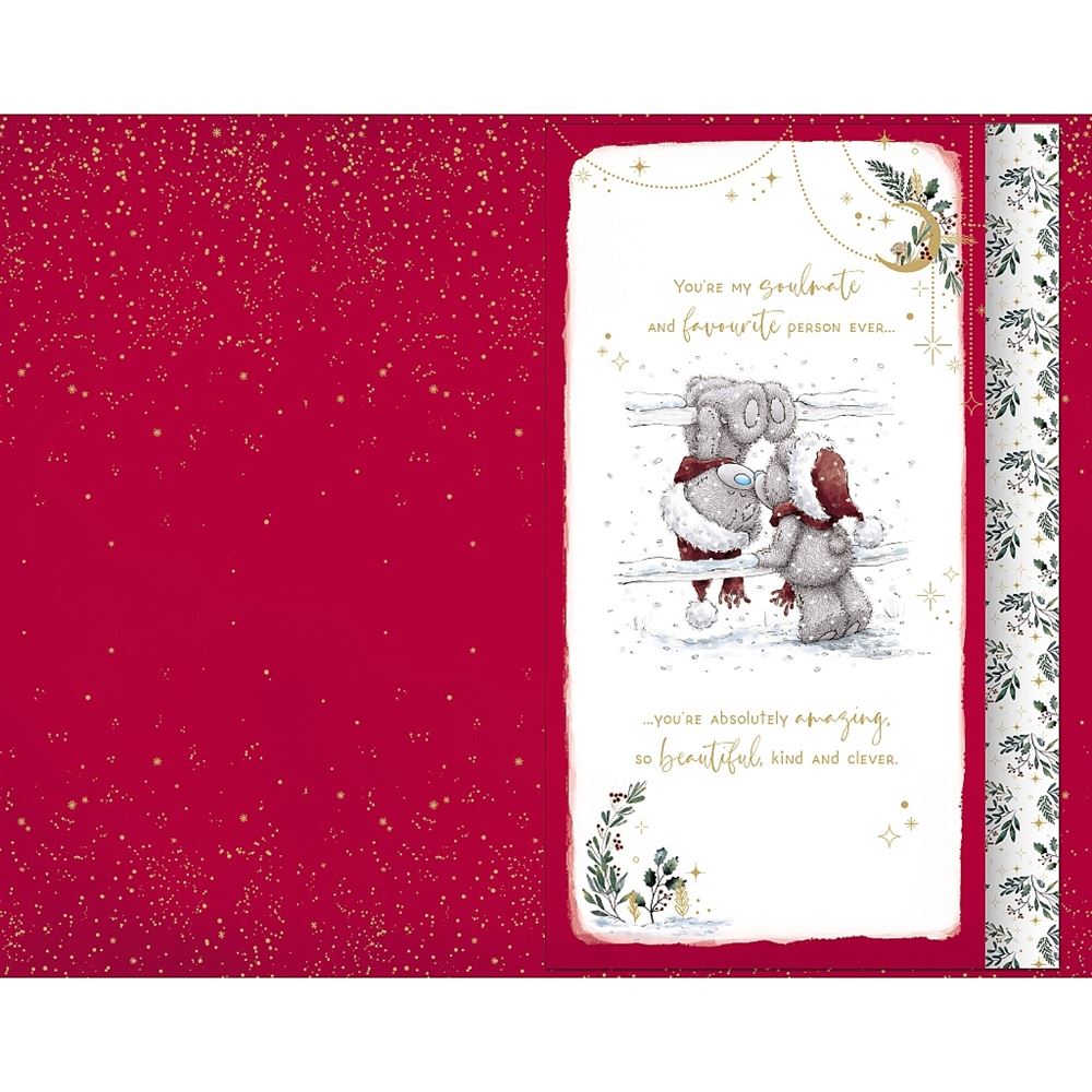 Bears Dancing Fiancée Luxury Handmade Christmas Card