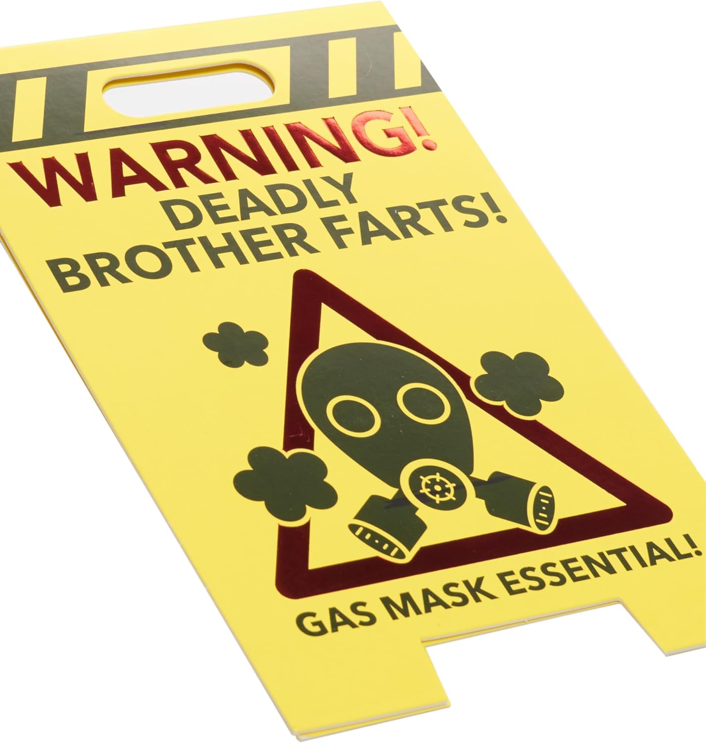 3D Warning Sign Design Brother Birthday Card