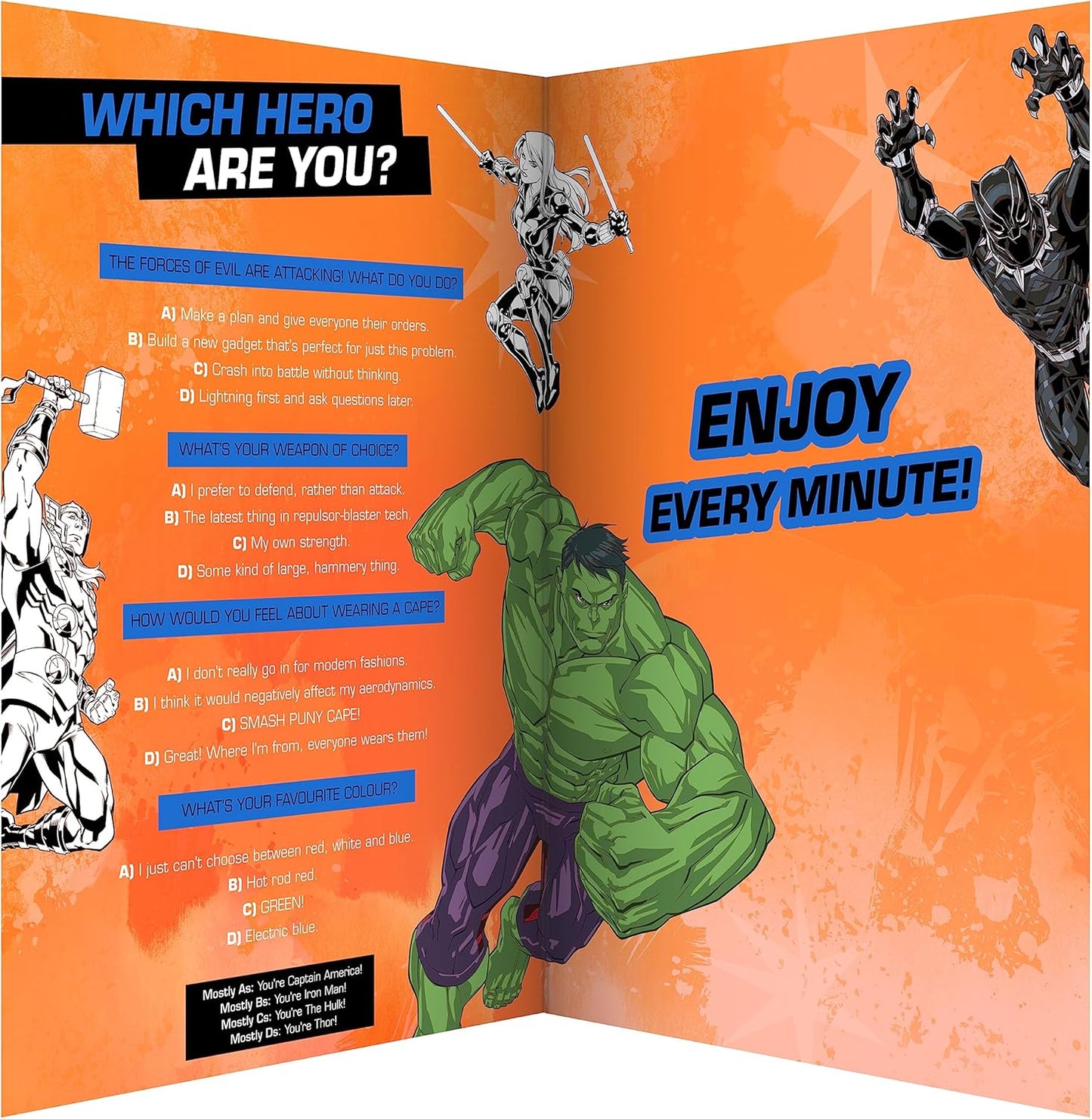 Marvel Superheroes Design with Activity Brother Birthday Card
