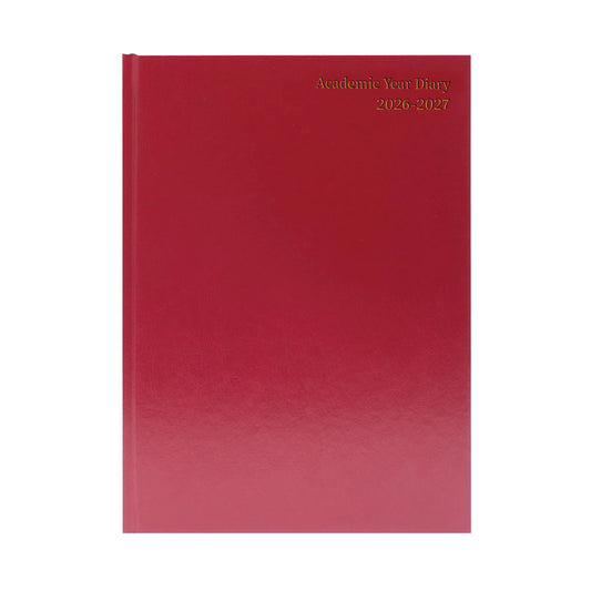 Janrax 2026-2027 A5 Week To View Burgundy Academic Diary
