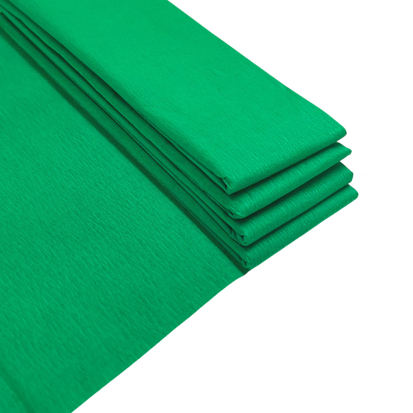 Pack of 20 Green Crepe Paper Sheets 50cm x 2m 17GSM 35% Stretch Craft Paper