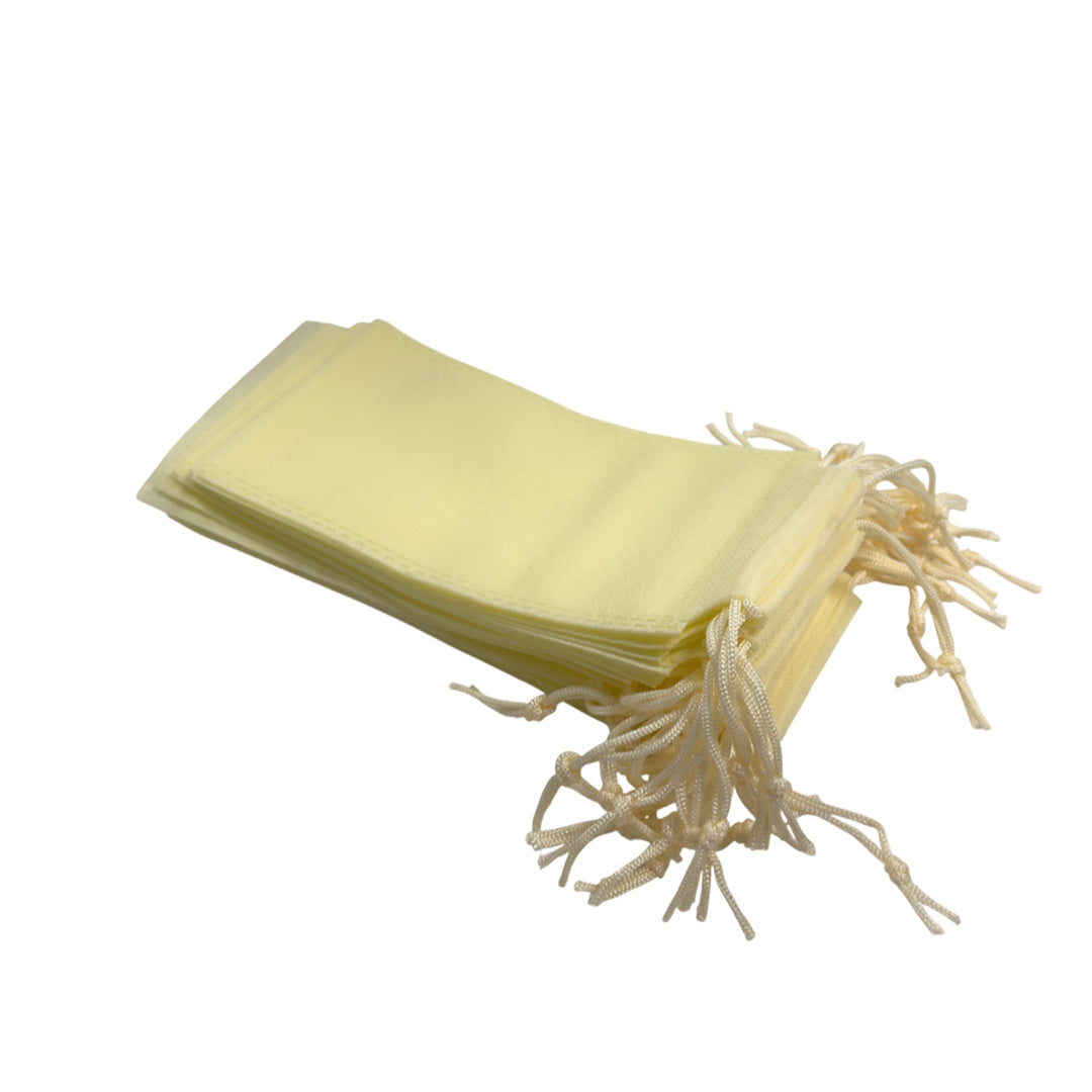 Pack of 50 Ivory Coloured 43x34cm Non-Woven Drawstring Bags