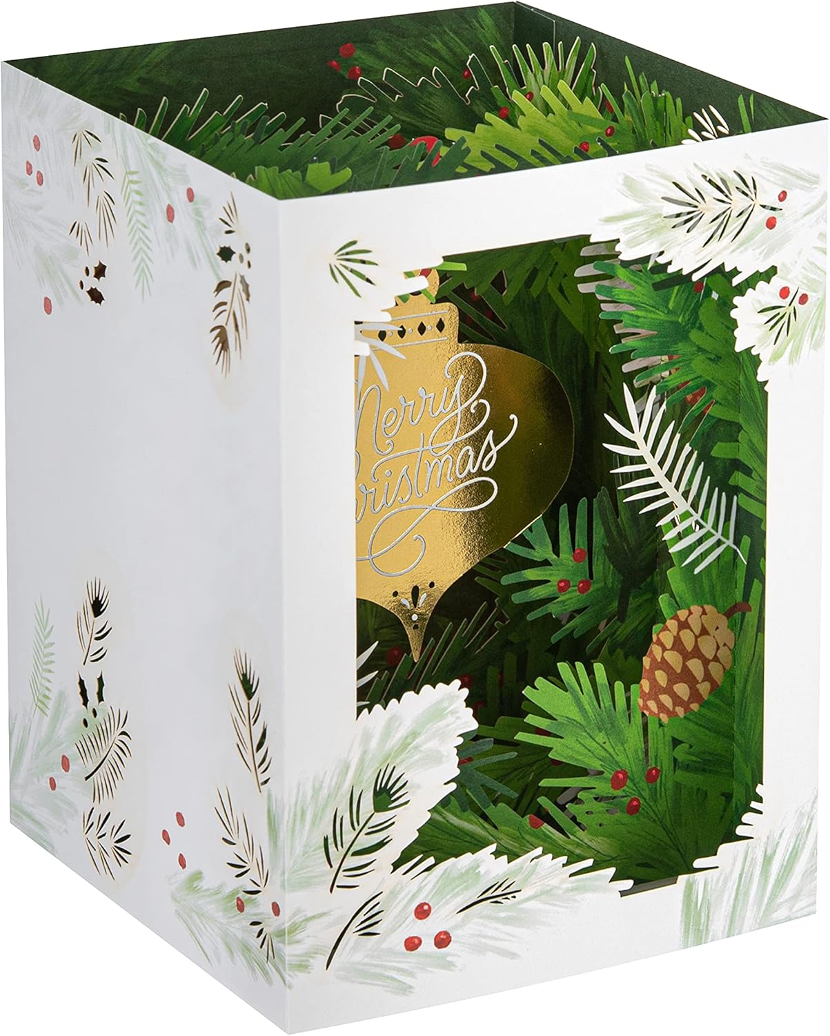 Traditional 3D Pop Up Bauble Design for Both Christmas Card