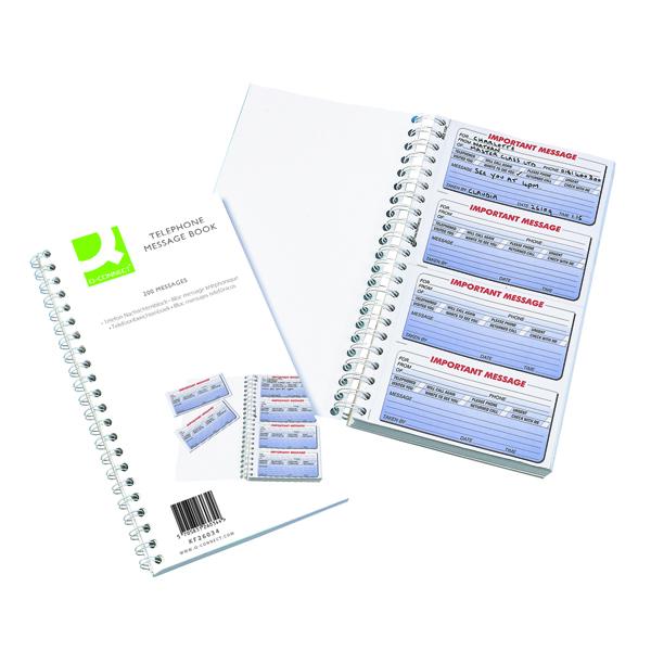 Q-Connect Duplicate Telephone Message Book 200 Messages KF26034