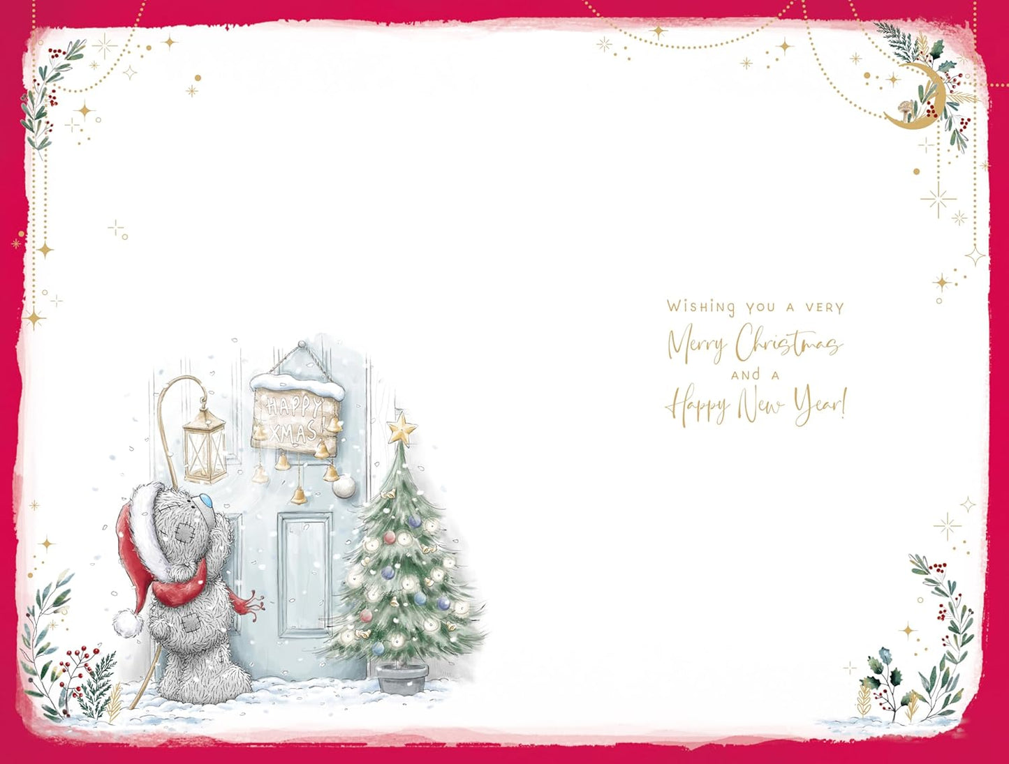 Bear At Letter Box From Our House To Yours Christmas Card