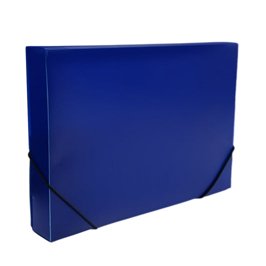 Pack of 60 A4 Clearview Blue Box File with Elastic Closure