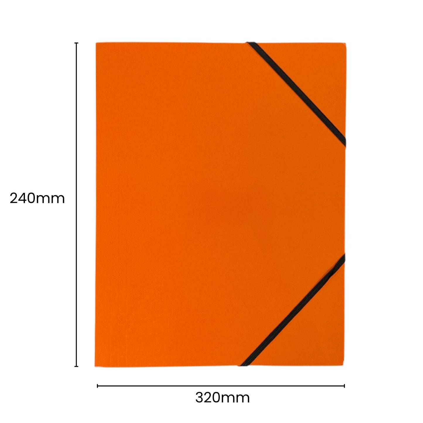 Janrax A4 Blue Laminated Card 3 Flap Folder with Elastic Closure