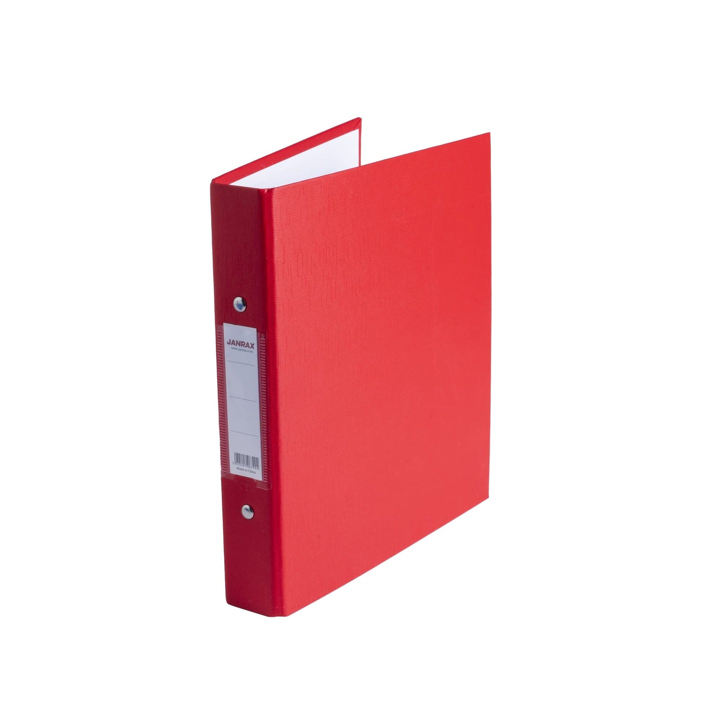 Pack of 5 A5 Red Paper Over Board Ring Binders by Janrax