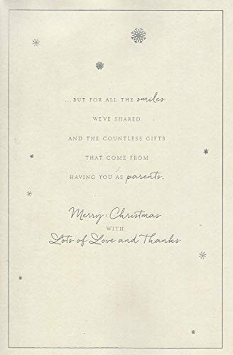 Walks In The Snow Mum & Dad Christmas Handmade Greetings Card 