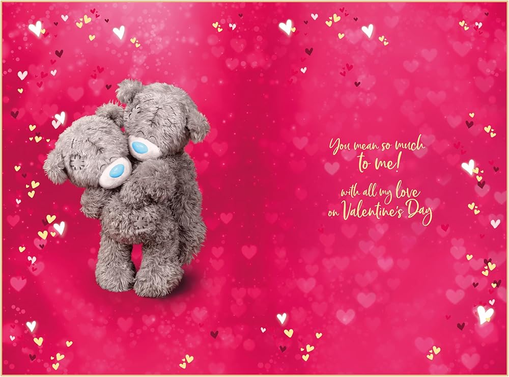 Bears Stood Embracing Luxury 3D Keepsake Valentine's Day Card